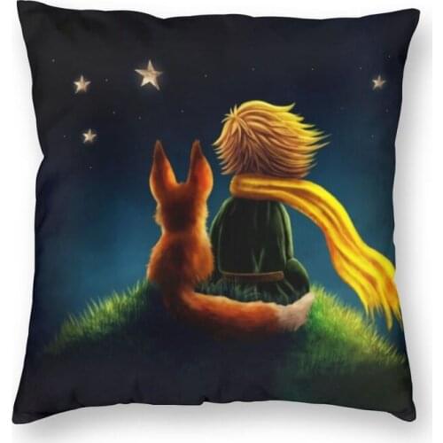 Cool The Little Prince Fiction Square Throw Pillow Case Decoration 3D Two Side Printing France Fairy Tale Cushion Cover for Car