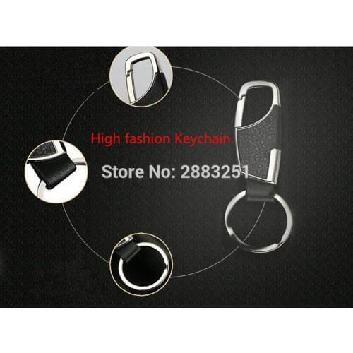 HOT Car Styling Fashion Leather Key Chain Key Ring For Land Rover discovery 2 3 4 freelander 1 2 defender a9 a8 car accessories