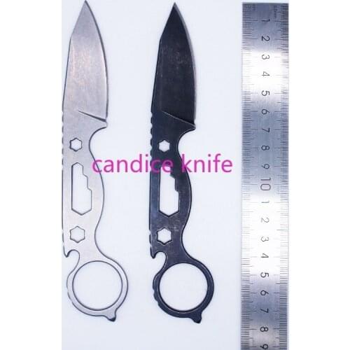 Bas Multi-function Straight Fixed Blade Knife 440C Blade Outdoor Tactical Rescue Pocket Hunting Fishing EDC Survival Tool Knives