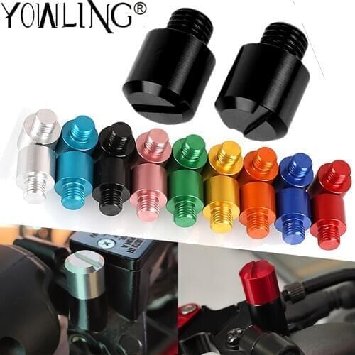 Motorcycle CNC M10*1.25 CNC Rear View Mirrors Hole Plug Screws Cap Universal For YAMAHA YZF HONDA CB CBR DUCATI SUZUKI KAWASAKI