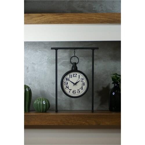 Mens Metal Fashion Clock Living Room Bedroom Creative Office Small Old Desk Clock Antique Table Clocks