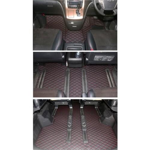 Custom full set car floor mats + trunk mats for Right Hand Drive Toyota Alphard 7 8 seats 2014-2008 waterproof durable carpets