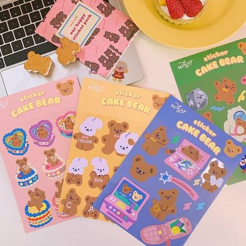 Korea Creative Cartoon Cute Sticker Hand Account Separate Waterproof PVC Sticker Girl Hand Ledger Decoration