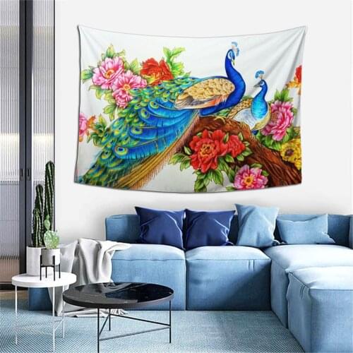 Peacock Tapestry Wall Hanging CheapTapestries For Bedroom Mysterious Divination Wall Cloth Decor