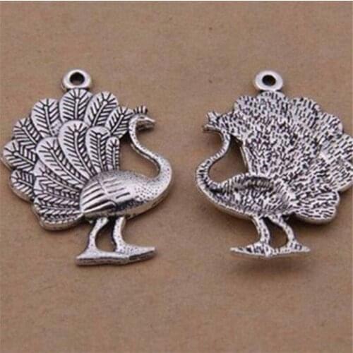 Peacock Animal Charm Pendants Jewelry Making Finding DIY Bracelet Necklace Earring Accessories Handmade 5pcs