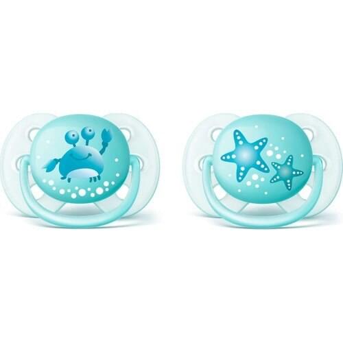 Philips Avent Ultra Soft Pacifier 0-6 moon Patterned SCF226/20