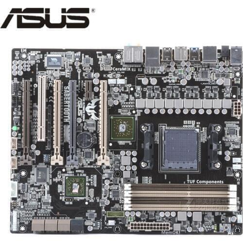 Socket AM3+ ASUS SABERTOOTH 990FX Motherboard ATX SABERTOOTH 990 FX Systemboard DDR3 For AMD 990FX 32GB Desktop Mainboard Used