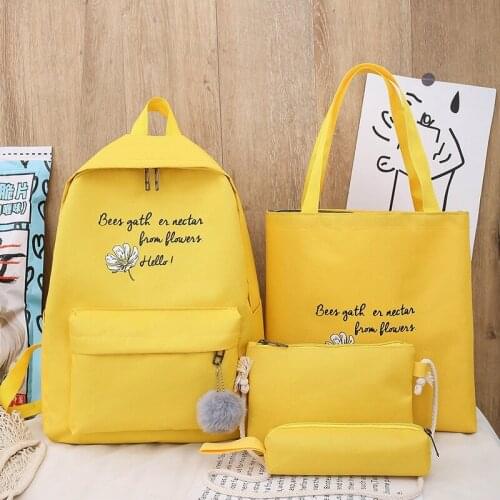 Backpack Korean womens new small fresh backpack high school junior high school students campus canvas bag