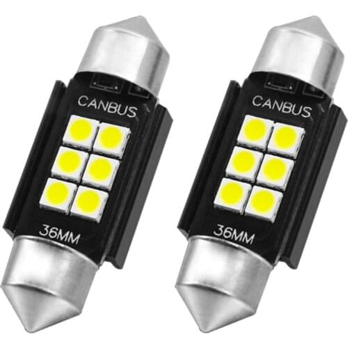 DC12V-26V Canbus Error Free LED Bulbs 3030 6SMD Chipsets 6W for Car Interior Dome Map Door Courtesy License Plate Lights