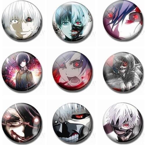 " Tokyo Ghoul " Refrigerator Magnets 30 MM Fridge Magnet Glass Dome Ornaments Cartoon Fridge Decoration Anime Home Decor