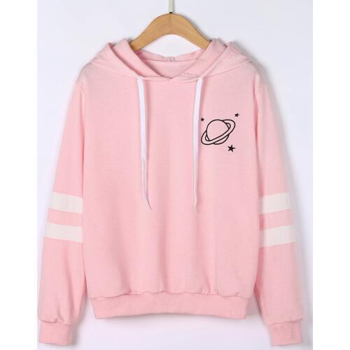 Sweatshirt 2019 Womens Long Sleeve Printed Hoodies Hooded Causal Tops Moletom Feminino Inverno Blouses Sudadera Con Capucha L807