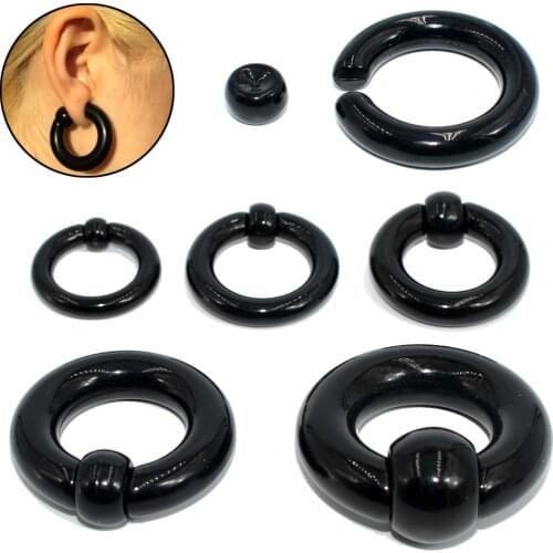 UV Acrylic Captive Bead Ring Ear Tunnel Plug Ear Gauge Expander Acrylic Septum Clicker Nipple Ring Earring Piercing Jewelry