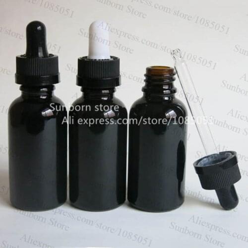 1 oz black glass dropper bottle 30 ml black essential oil bottle with dropper 30ml 30cc