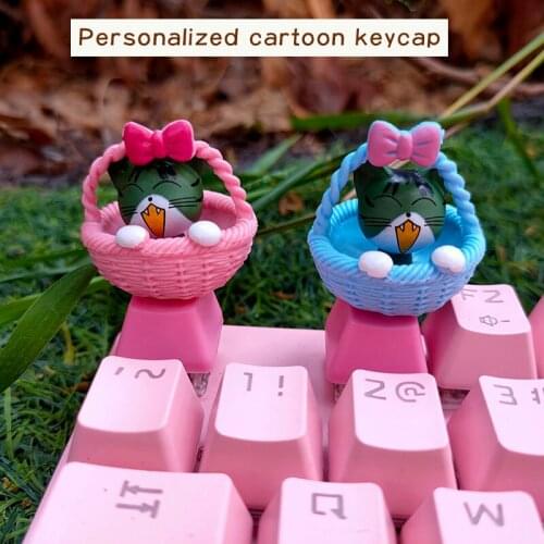 1pc Mechanical Keyboard Keycaps Handmade Customized Three-dimensional Personalized Key Caps Cartoon Cute Pink R4 ESC PBT Keycap