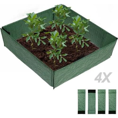 4PCS Garden Fence Edging Cobbled Stone Effect Plastic Lawn Edging Plant Border Decorations Flower Bed Border Garden Supplies