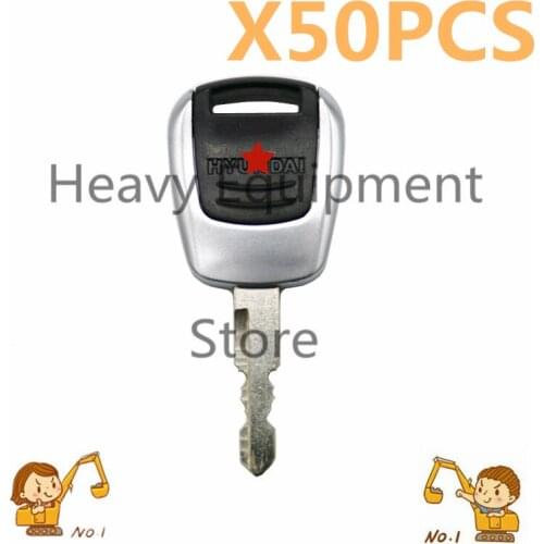 50 pcs r-9 For Hyundai Excavator Heavy Equipment Ignition Key - New Style 21Q4-00090 many newer -9 series equipment models