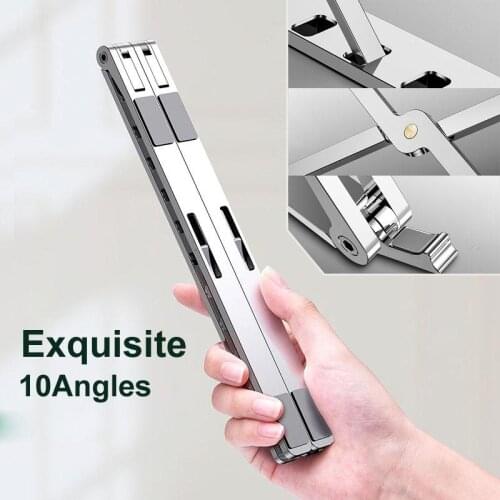 Aluminum Laptop Stand Adjustable Foldable Desktop Notebook Holder Desk Laptop Stand For 7-15 inch Metal PC Macbook Bracket