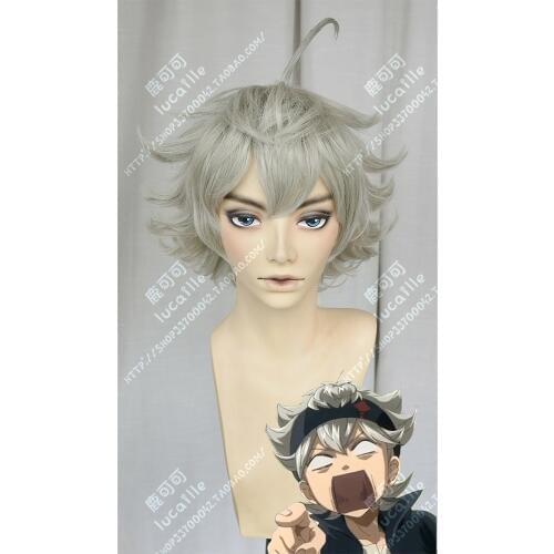 Anime Black Clover Asta Cosplay Wigs Short Blonde Fluffy Heat Resistant Synthetic Hair Wig + Wig Cap