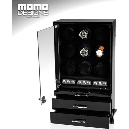 Automatic watch winder 9 JAPAN mabuchi motor Core winder LUXURY watch string winder box cabinet wood
