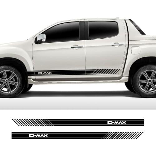 Car Stickers Pickup Door Skirt Stripes Side Decals For Isuzu D Max Dmax D-Max Truck Vinyl Custom Decor Cover Auto Accessories