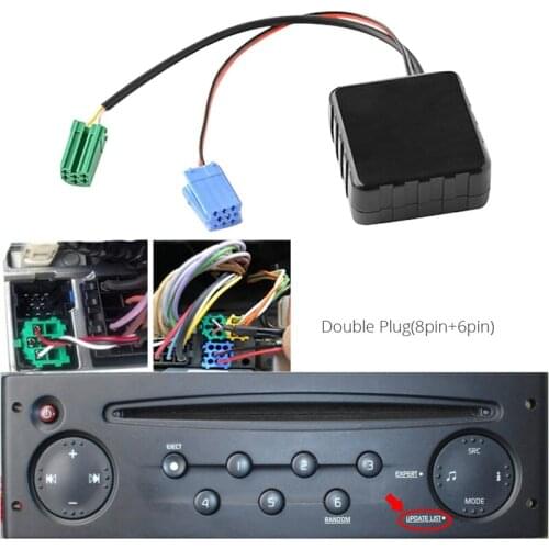 Car Bluetooth Audio Adapter Interface MINI ISO 6Pin&8Pin for Renault 2005-2011 Models Stereo CD Host