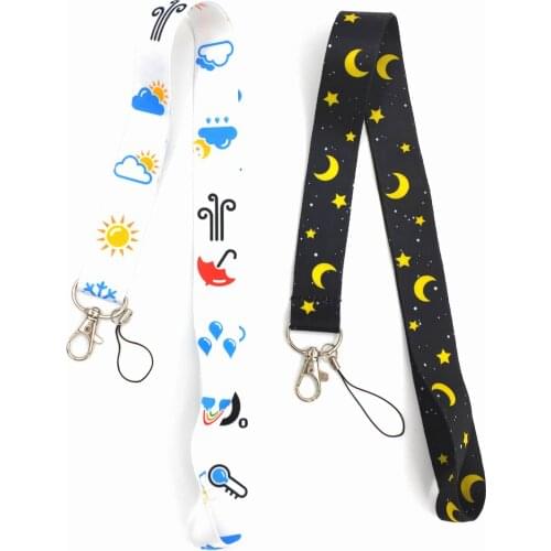 The Weather Key lanyard Car KeyChain ID Card Pass Gym Mobile Phone Badge Kids KeyRing Holder Jewelry
