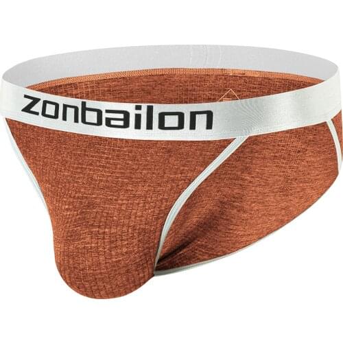 ZONBAILON Brand Mens Briefs with Bulge Pouch Sexy Bikini Mens Underwear U Convex Design Breathbale Shorts Size M-2XL