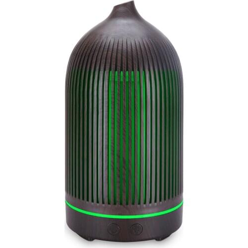 Household aroma diffuser seven-color led light essential oil diffuser wood grain humidifier usb humidifier