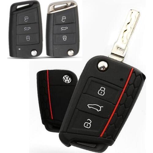 For VW Polo Golf 7 Tiguan for Skoda Octavia Kodiaq Karoq for SEAT Ateca Leon Ibiza 2015 2016 2017 Key Case Cover Car Accessories