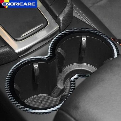 Carbon Fiber Color Center Console Water Cup Holder Decoration Stickers Trim For Porsche Macan 2014-2017 Moulding Accessories