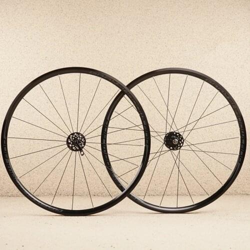 Aluminum Alloy Fixed Gear Wheelset Single Speed Bike High Strength Racing Wheel With 30mm Rim And Plat Spokes Bicycle Parts