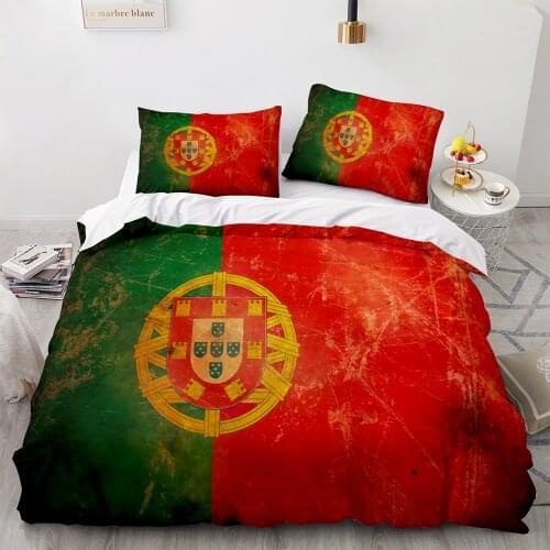 Portugal Flag Bedding Set Single Twin Full Queen King Size Europe Developed Country Bed Set Children Bedroom Duvetcover Sets