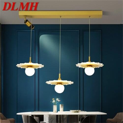 DLMH Creative Lights Pendant Contemporary LED Gold Lamps With Spotlight Fixtures for Home Dining Room