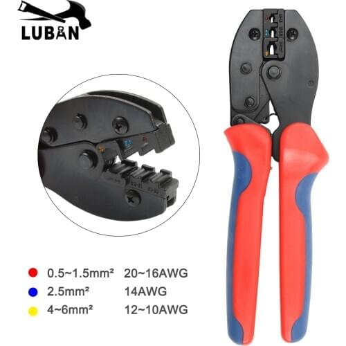 LY-30J wire crimping pliers for insulated terminals and connectors self-adjusting capacity 0.5-6mm2 20-10AWG hand tools