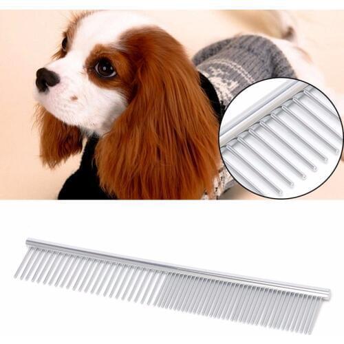 New Pet Dog Cat Metal Double Row Teeth Brush Grooming hair Comb Rake Tool