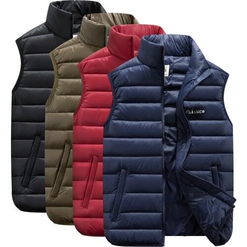 ZOGAA Autumn Winter Couple Models Lightweight Down Jacket Cotton Vest Large Size Down Cotton Vest Men Women Slim Fashion Vest