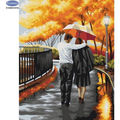 Full,Diamond Embroidery,5D,diy,Diamond Painting,Cross-Stitch,kits,autumn,love,umbrella,Diamond Mosaic,diamond pattern,home decor