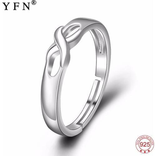 PYJ0005 High Quality YFN 925 Sterling Silver Rings Classic Infinity Love Resizable Ring Fashion Wedding Engagement Jewelry