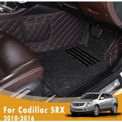 RHD Luxury Double Layer Wire Loop Car Floor Mats For Cadillac SRX 2016 2015 2014 2013 2012 2011 2010 Automobile Carpet Cover
