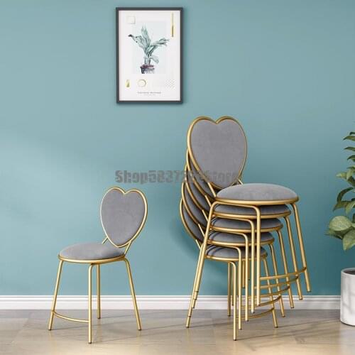 Nordic Chair Net Red Chair Dining Chair Modern Simple Leisure Milk Tea Shop Table Chair Combination Makeup Manicure Stool