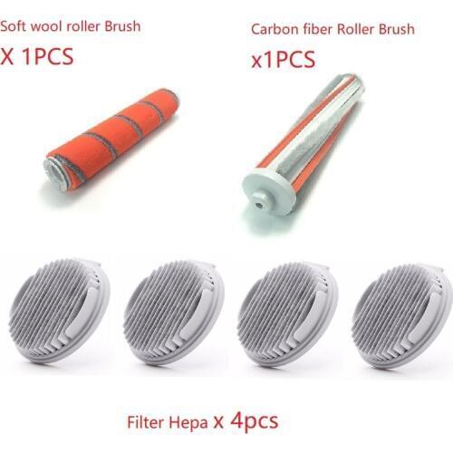 Carbon Fiber Soft Wool Roller Brush Filter Hepa for Roidmi Wireless Handheld Vacuum Cleaner F8 Spare Parts