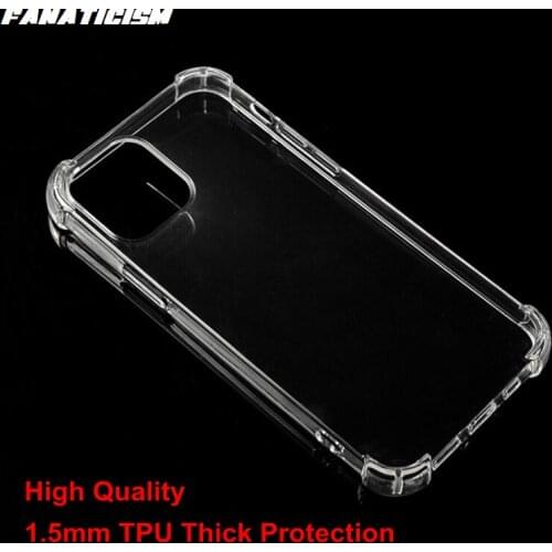 200pcs Fashion Airbag Transprent Phone Cases For iPhone 13 Pro Max 13 Mini 13Pro Soft TPU Silicone Shockproof Protective Cover