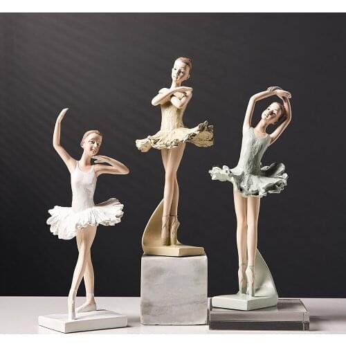 Resin Dancing Girl Resin Figure Angel Sculpture Nordic Home Decoration Living Room Decoration Fairy Ornaments Birthday Gifts