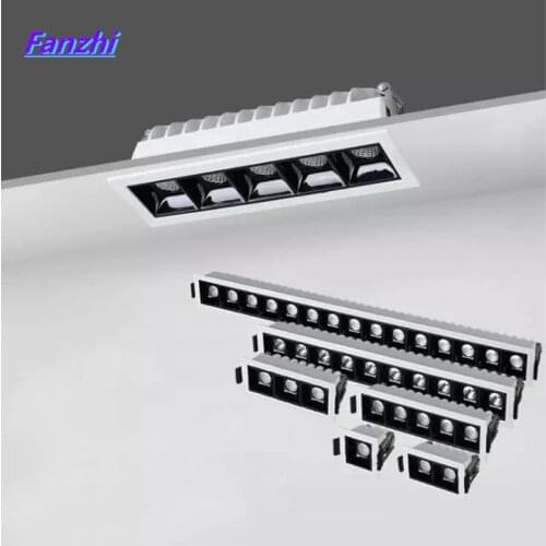 Dimmable Recessed Strip CREE LED Ceiling Lights 2w 4w 6w10W 20W 30W COB LED Down lights AC85~265V LED Strip lamp Indoor L