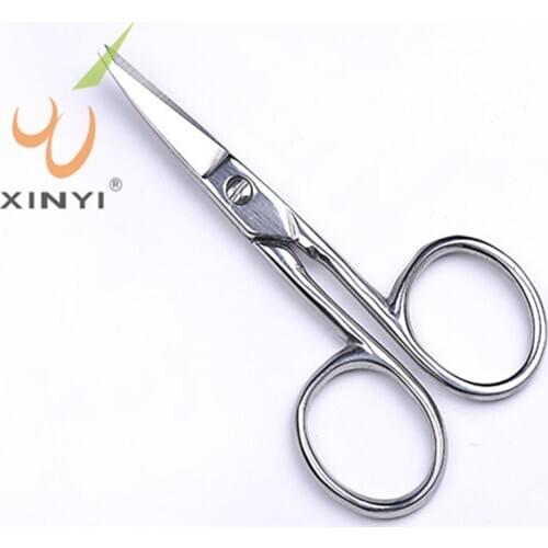 Tationery Shear All Stationery Stainless Steel High-grade eyebrow Barbershop nose hair Scissors Haircutting Curved Chunkers