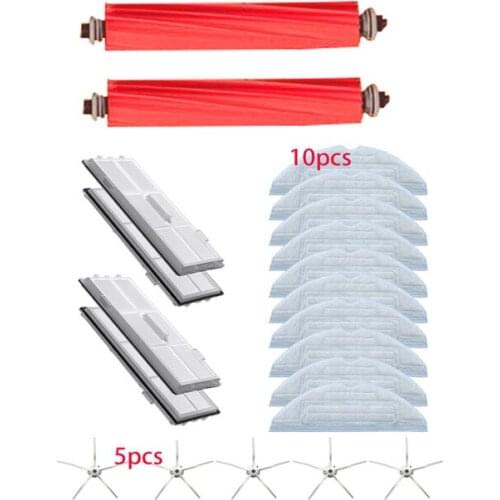 High Quality Main Brush filter 5-armed side brush for Xiaomi Roborock T7S T7plus T7Splus S7 Spare Parts