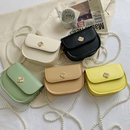 Mini Pearl chain Flip hand bags for women 2021 autumn fashion ladies shoulder bag Korean style trendy small square bag