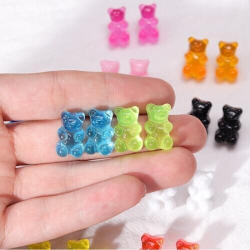 Dropship Resin Women Classic Stud Earring Exquisite Candy Bear Earrings Fashion Simple Earrings Female Girl Gift Jewelry In Stud