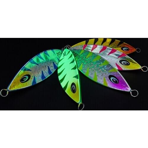 500g/47*165mm Slow Jigging 1 pcs Iron Plate Fishing Lure Jig Bait Lead Fish Shore Long Shot Bait Japan Gilding Paper No Hook