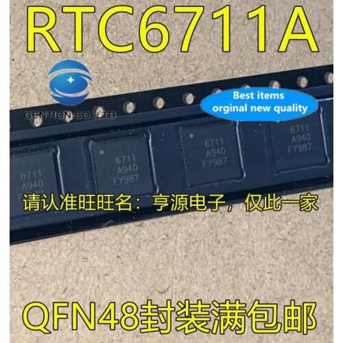 10PCS RTC6711A prints 6711 QFN48 wireless analog video receiving-wireless transmitting IC chip in stock 100% new and original